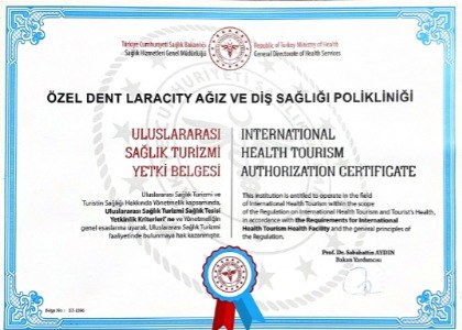 Uluslararası sağlık turizmi yetki belgesi